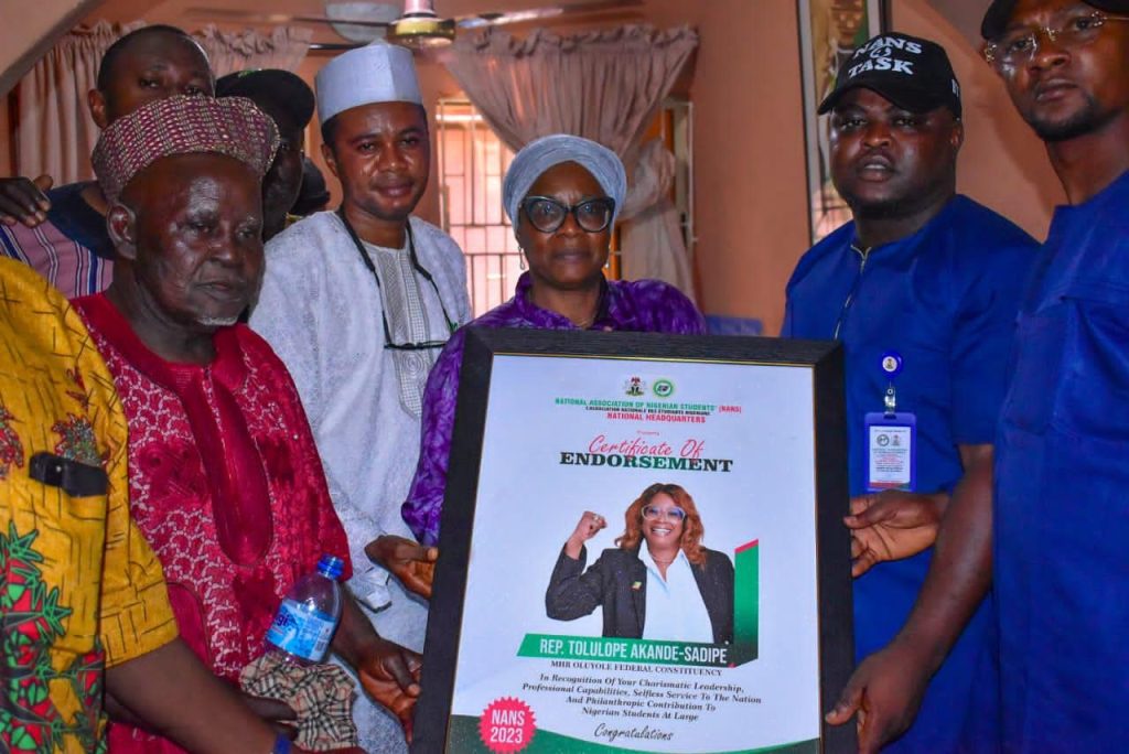 NANS, Youths Endorse Rep Akande-Sadipe for 2nd Term