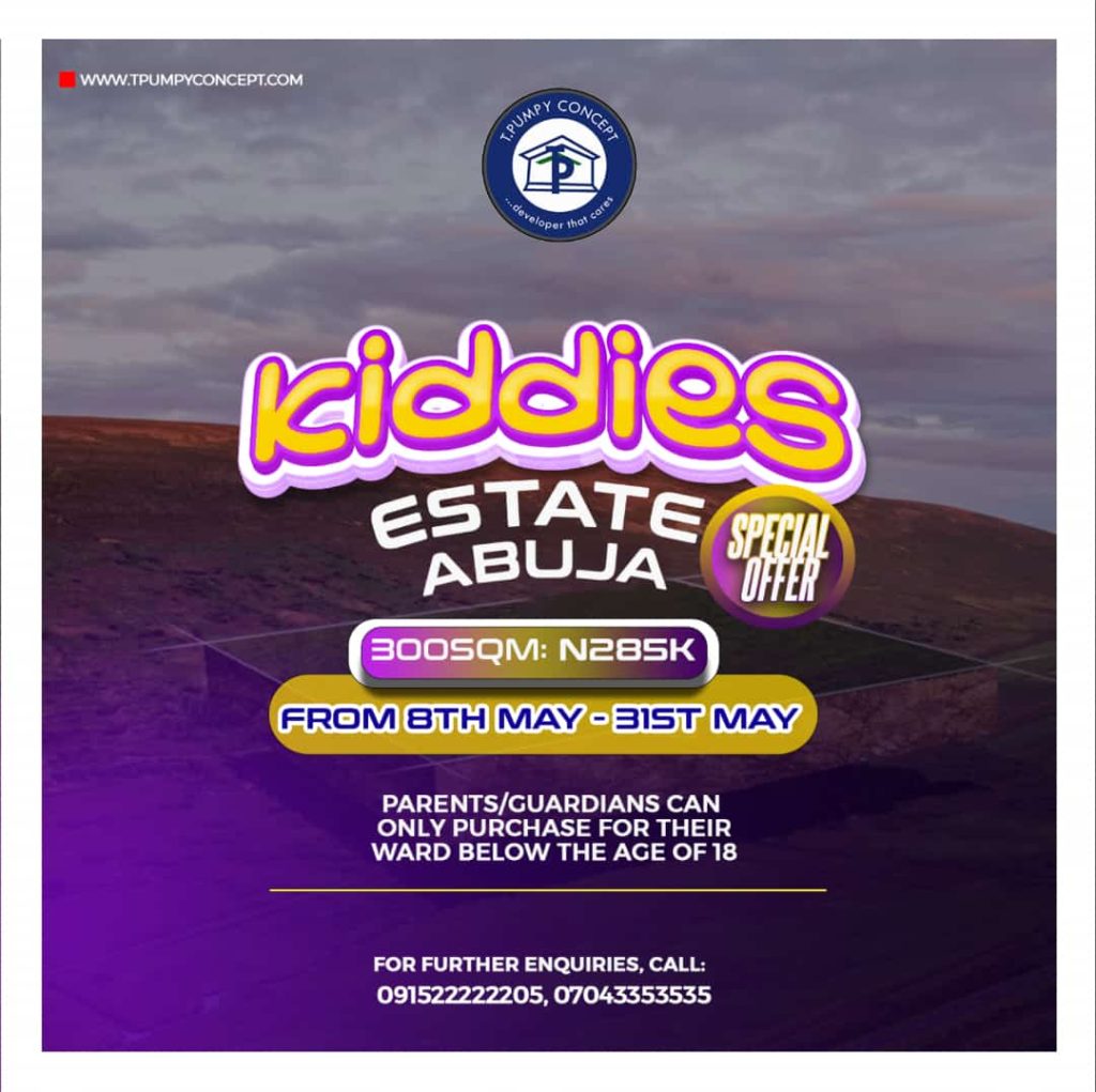 Kiddies Estate: T.Pumpy Unveils Massive Discount Ahead 2023 Children’s Day