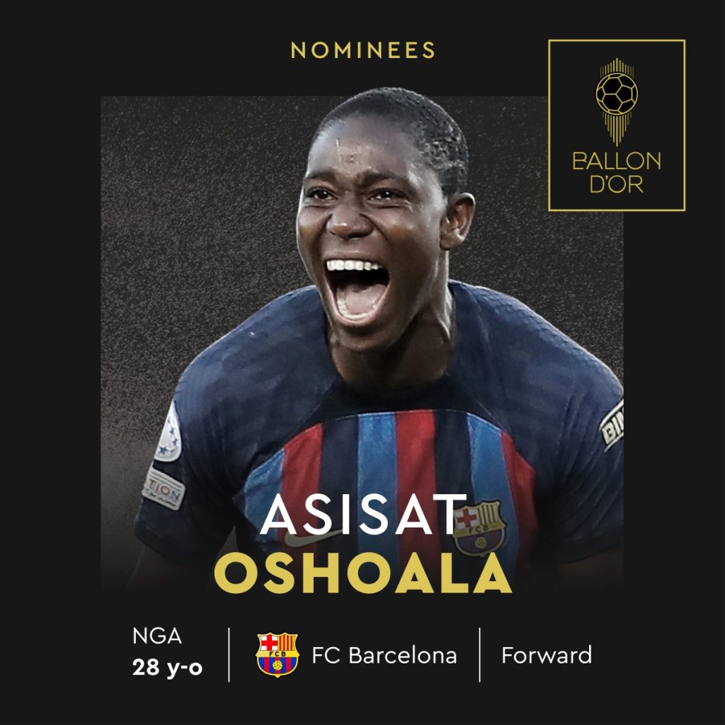 Asisat Oshoala Ballon d'Or nomination