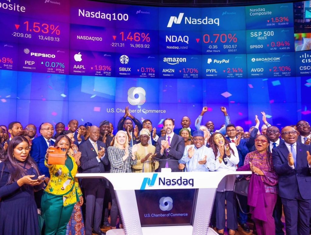 Tinubu First African President to ring closing bell at NASDAQ Tinubu-NASDAQ-Bell