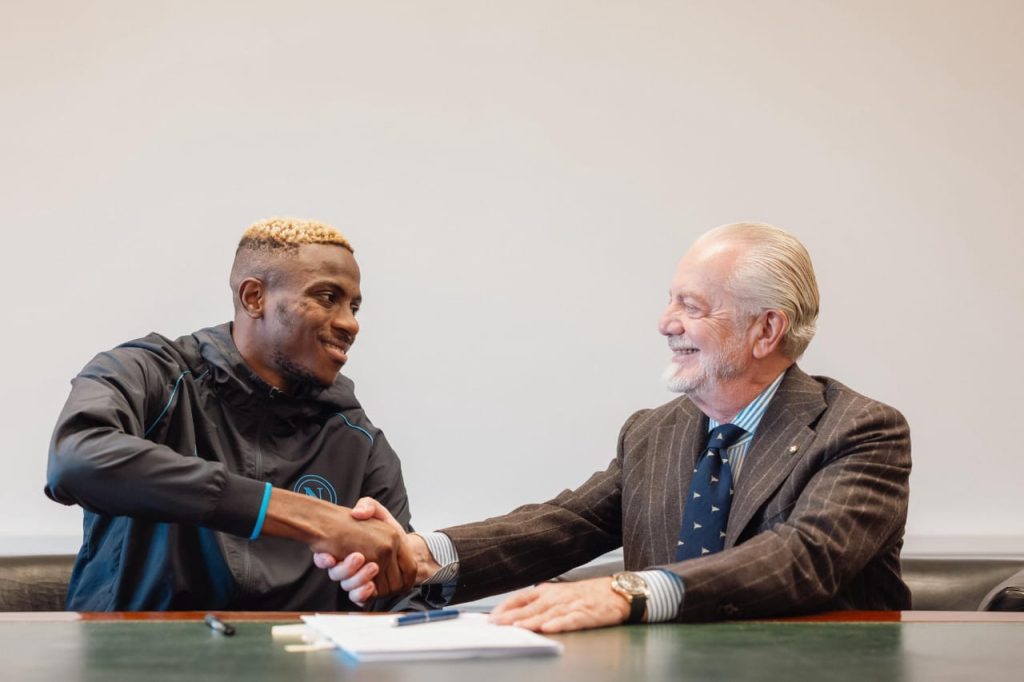 Osimhen extends Napoli contract, gets bumper pay osimhen-Napoli-new-contract