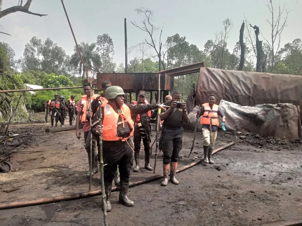 Navy uncovers 15 illegal refineries in Rivers