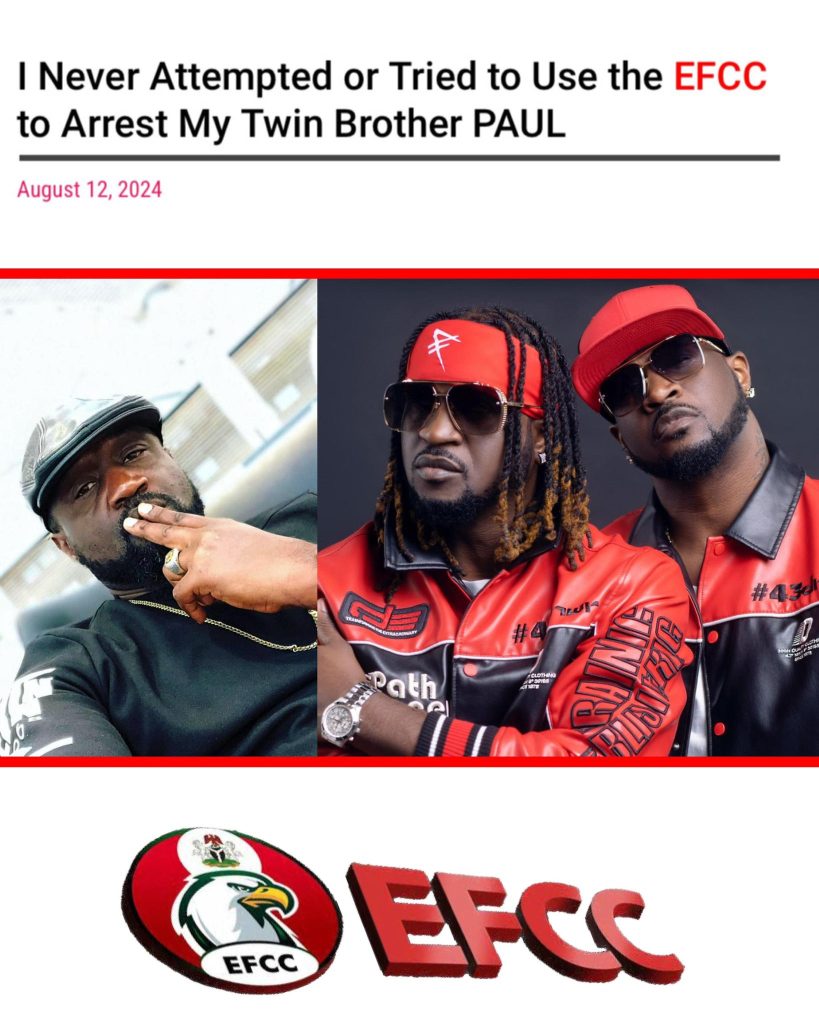 P-SQUARE: Peter Okoye Sheds More Light On Issues With Twin Brother Paul, EFCC Case