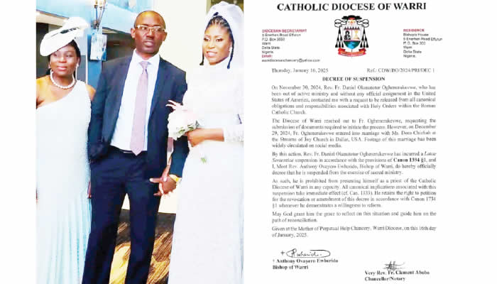 Suspended Catholic priest left ministry due to loneliness, says Sister