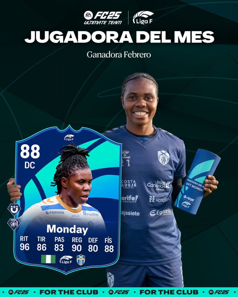 Monday Scoops Liga F Player Of The Month Award