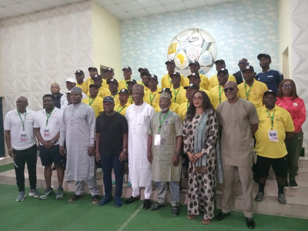 NFF President urges CAF B license coaching course participants to justify selection Gusau-CAF-Coaching-Course