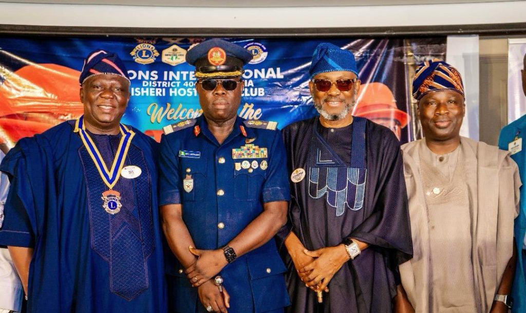 PHOTO: Adeleye Inducts Egua As President Of Isheri Host Lions Club