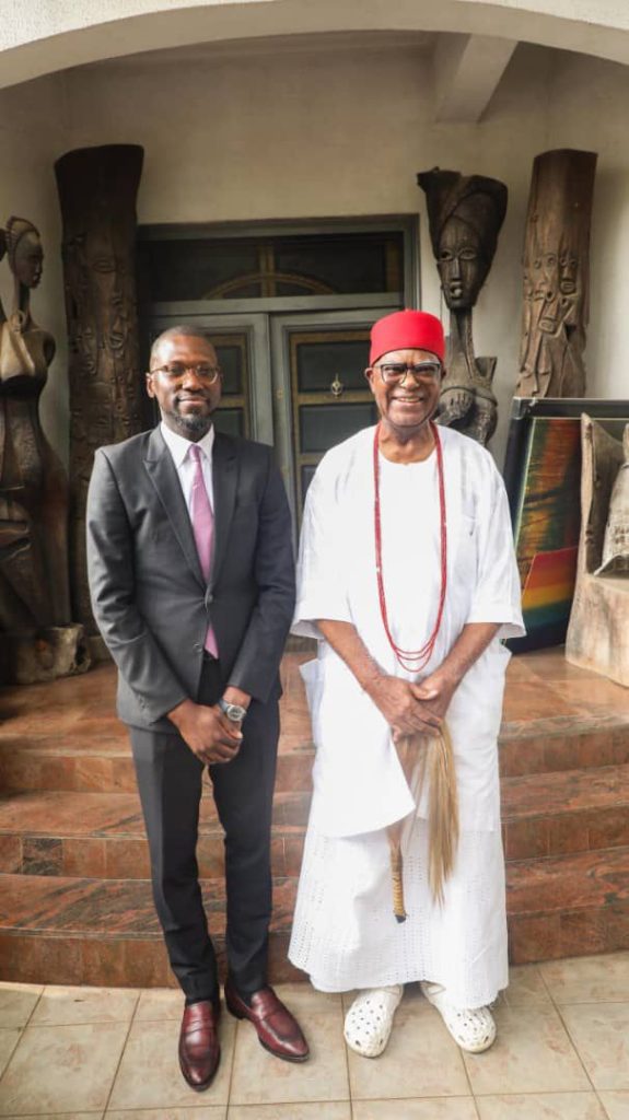 Obi of Onitsha backs fintech expansion as Flutterwave CEO visits Obi of Onitsha - Flutterwave CEO