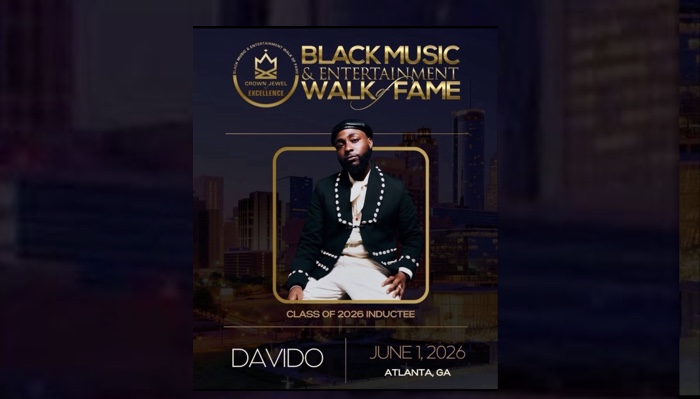 Davido Lands 2026 Black Music Walk Of Fame Recognition