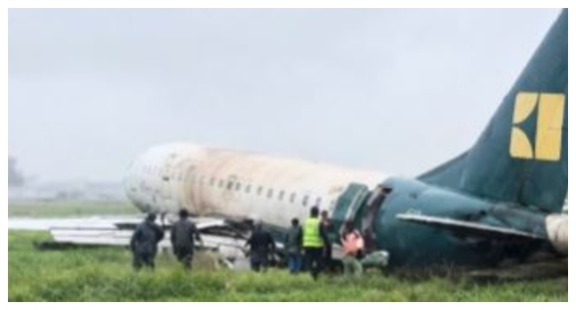 Enugu Air aircraft veers off runway at Benin airport, passengers escape unhurt Enugu Air -aircraft