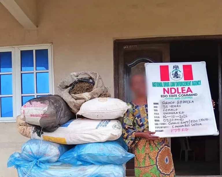 NDLEA arrests 85-year-old grandmother with 179kg cannabis